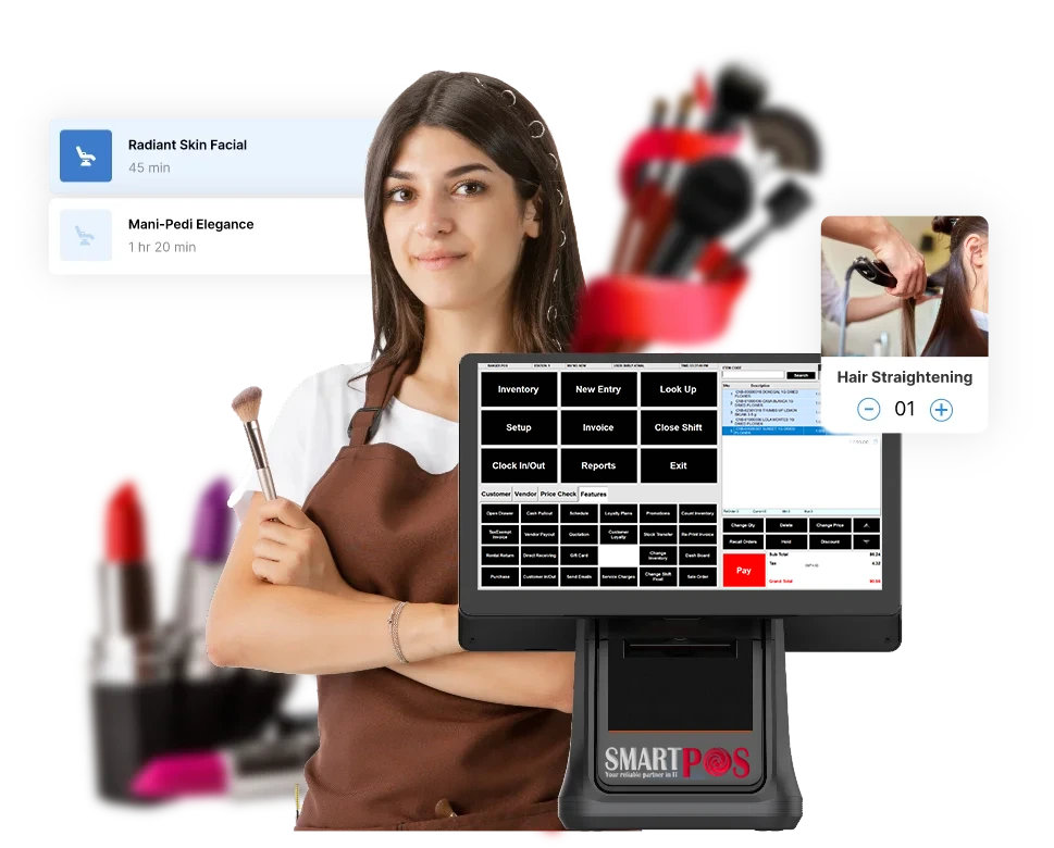 Salon and Spa POS Software - Appointment Scheduling, Payment Processing, and Client Management with SmartPOS